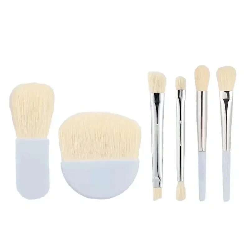 Mini pinceaux de maquillage portables professionnels, fond de teint, correcteur, ombre à barrage, fard à joues en poudre, outil de maquillage de beauté, nouveau, ensemble de 6 pièces