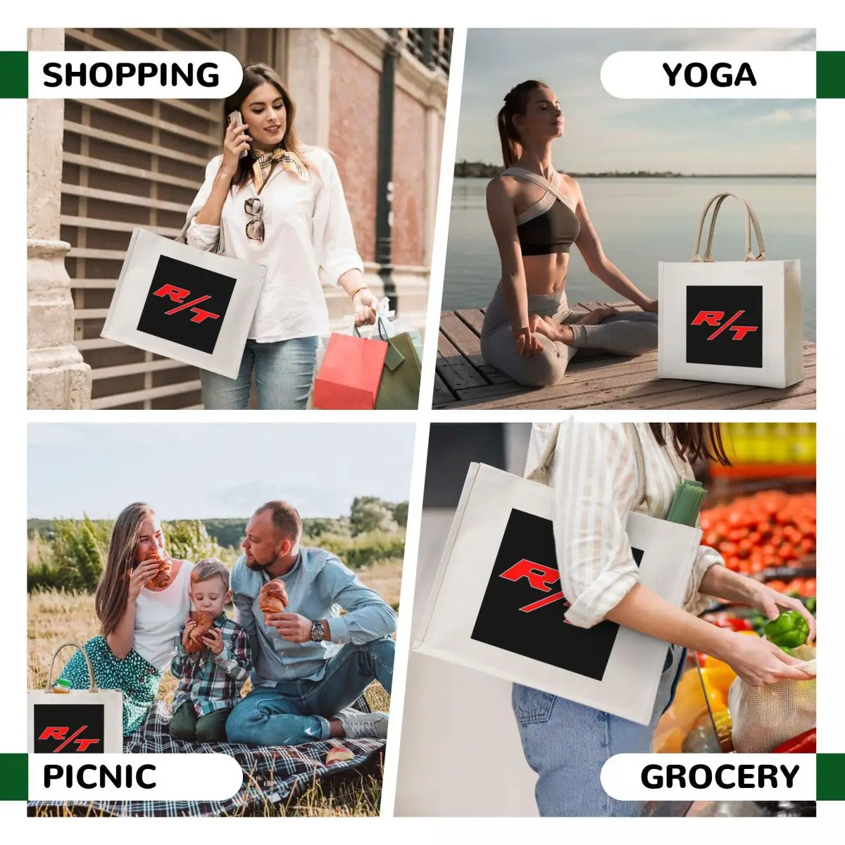 Dodge R/T Banner Tote Bag Women's bag shopping cart bags Fabric bag shopper bags