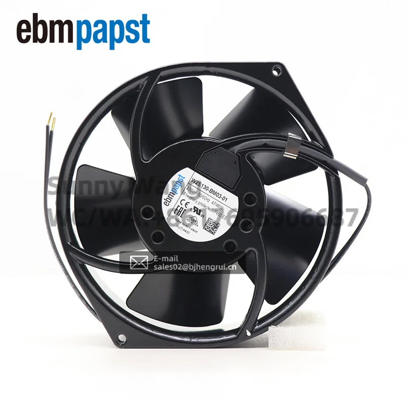 ebmpapst W2S130-BM03-01 130mm 230V AC 47W 230CFM High Temperature Resistant Control Cabinet Axial Cooling Fan