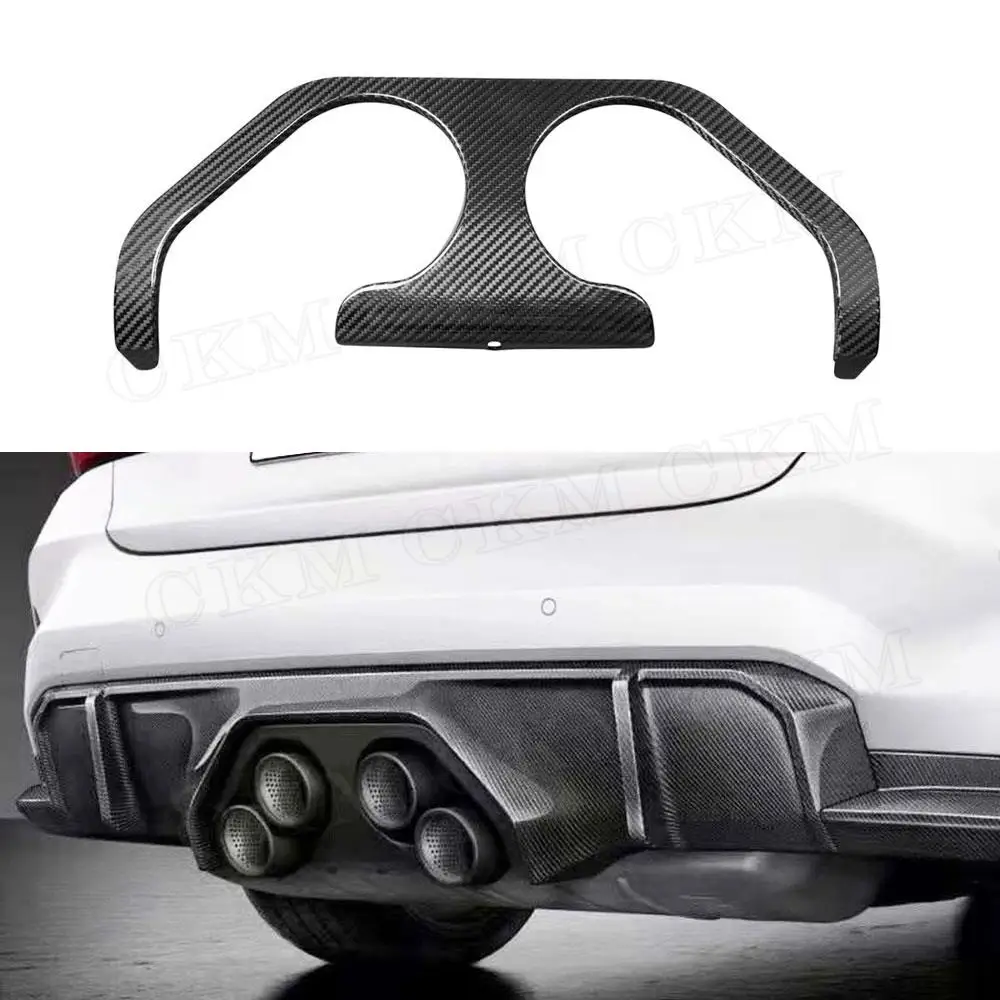 

Dry Carbon Fiber Rear Bumper Lip Diffuser Exhaust Decoration Trim Cover For BMW 3 4 Series G80 G82 G83 M3 M4 2021+ Accessory