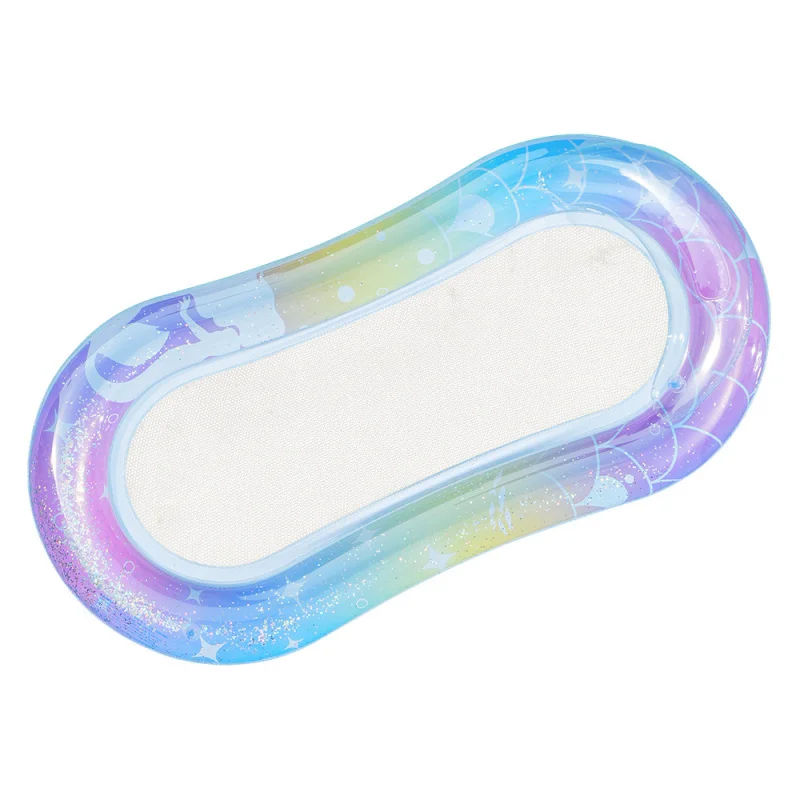 Grenzüberschreitendes aufblasbares Floß, Schwimmring, Wasserhängematte, schwimmendes Bett, drinnen/draußen, faltbar, Rettungsring für Erwachsene