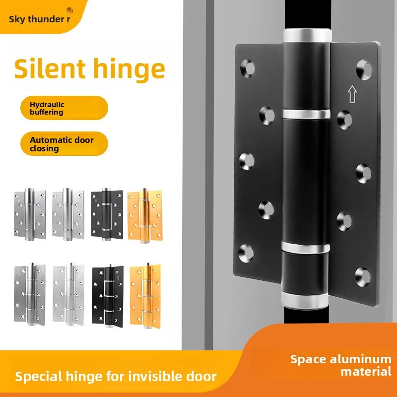 Hydraulic Concealed Door Hinge Aluminum Silent Soft Close Self Closing Pivot Hardware In Inch Options Interior Wood Doors Hidden