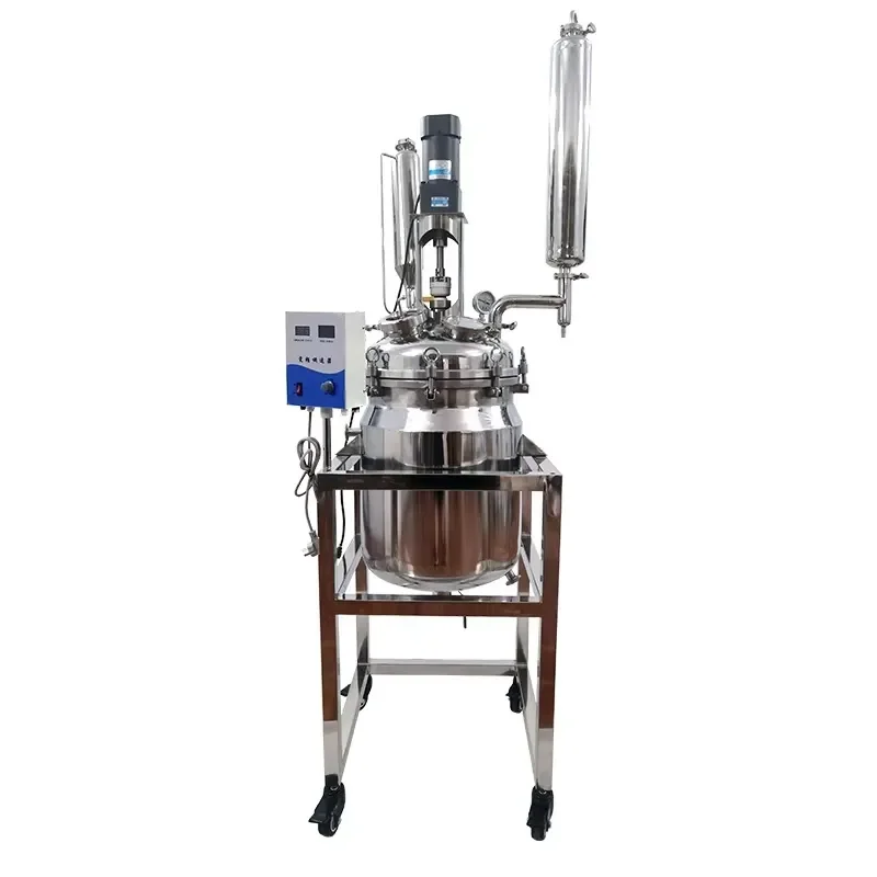 i Large 50L Industrial Jacketed Stainless Steel Reactor Lab-Scale Bioreactor with Core Pressure Vessel Pump Motor Components