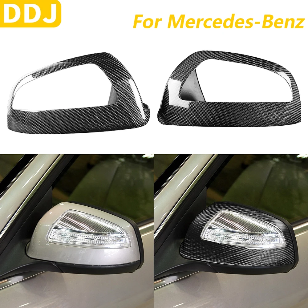 

Для Mercedes-Benz C-Class W204 2007 2008, настоящая сухая крышка зеркала заднего вида из углеродного волокна, украшение, модификация автомобильных аксессуаров