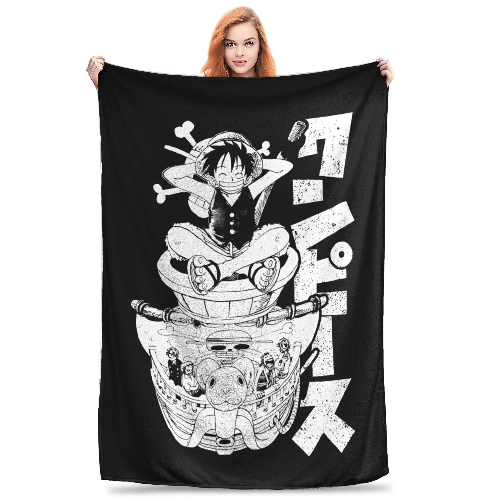 

Straw Hats One Piece Fleece Blanket Funny Throw Blanket for Bed Sofa Couch 150*125cm Bedspread