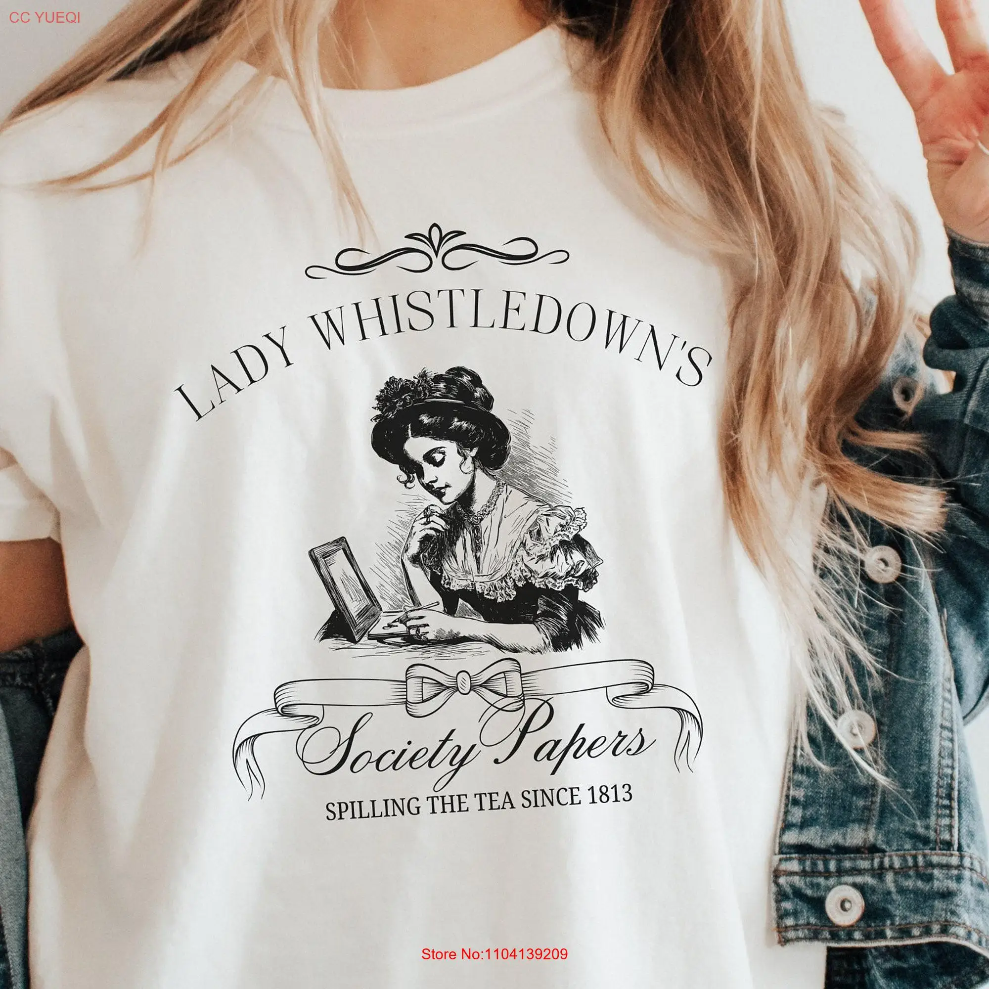 Spill The Tea T Shirt Lady Whistledown Merch Society Papers Bookish Fan Lovers Historical Drama Fans Book Lover