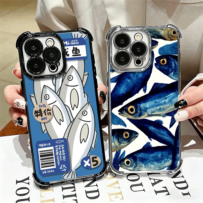 Discounted Salted Fish Plating Phone Case For iPhone 16 17 Pro Max Air 17E 16E 14 15 Plus 12 13 11 Anti-Fall Protection Cover