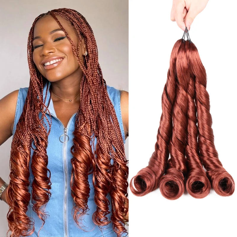 

Snowdrop Loose Wave French Curls Synthetic Braiding Hair Extensions Pre Stretched Curly Hair for Daily Use