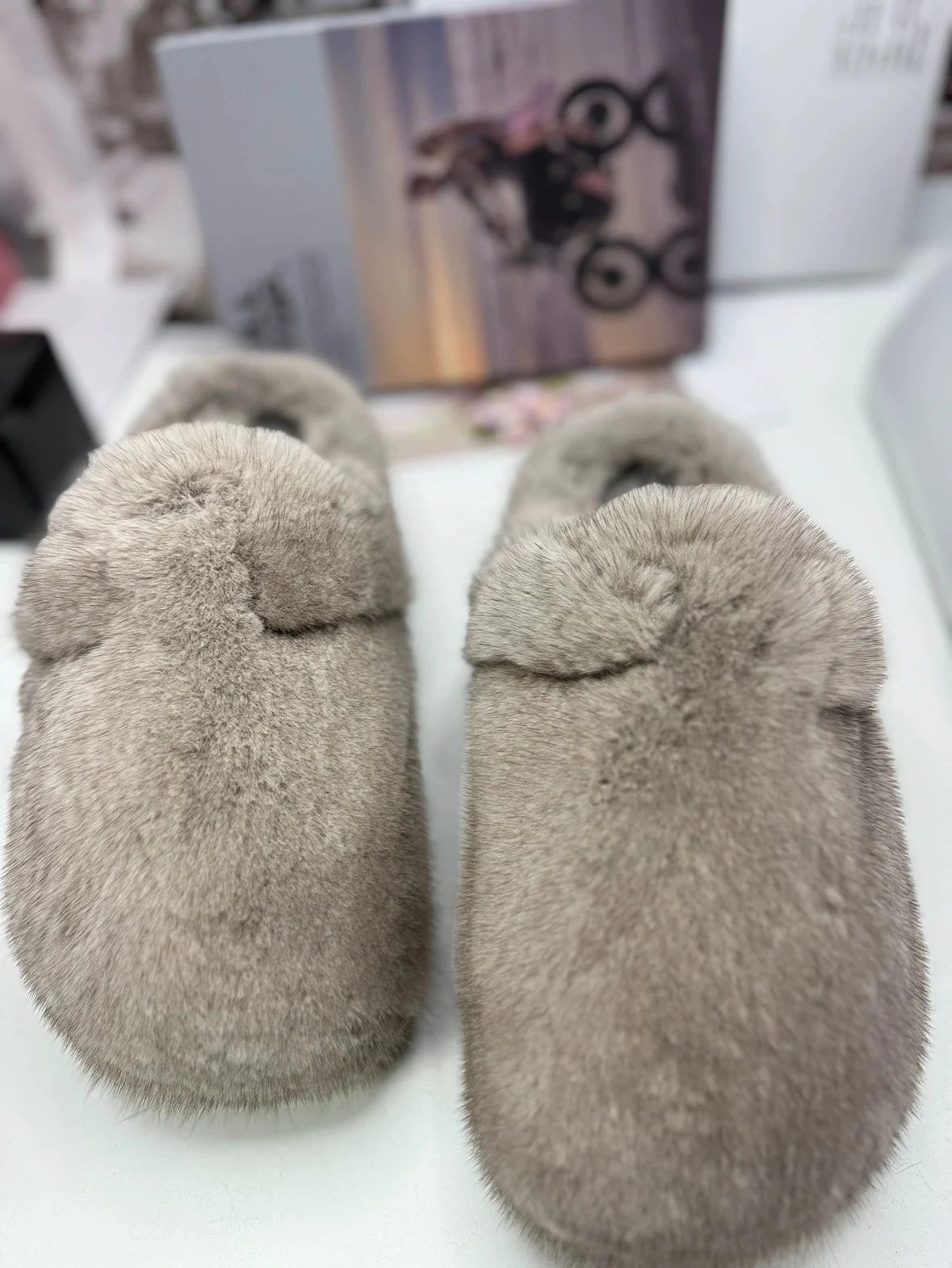 Ladies Slippers Luxury 100% Real Mink Fur Slippers For Women Shoes Women\'s Casual Real Fur Slides Flip Flop Flat Femme Shoes