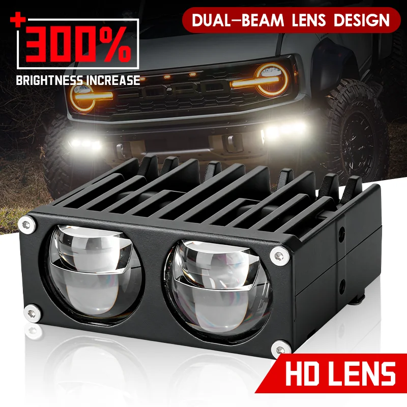 

Автомобильные фары, светодиодный прожектор с решеткой, проектор, Len Light 6000K 12V, супер яркий вспомогательный прожектор для автомобиля, мотоцикла, внедорожника, квадроцикла