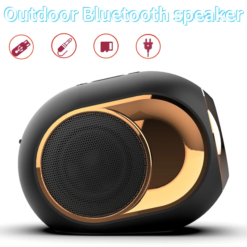 

Wireless Loud speakers Bluetooth 5.0 Speaker for Phone PC X6 Portable TWS Waterproof Outdoor Stereo Music Support TF AUX USB FM