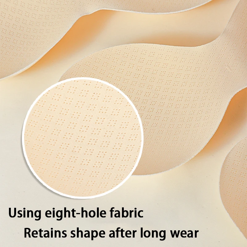 One-Piece Latex-Feel Ultra-Thin Breast Pads, Anti-Bump, Ultra-Thin Breathable Inserts, Sports Bra, Yoga Wear, Swimsuit Pads