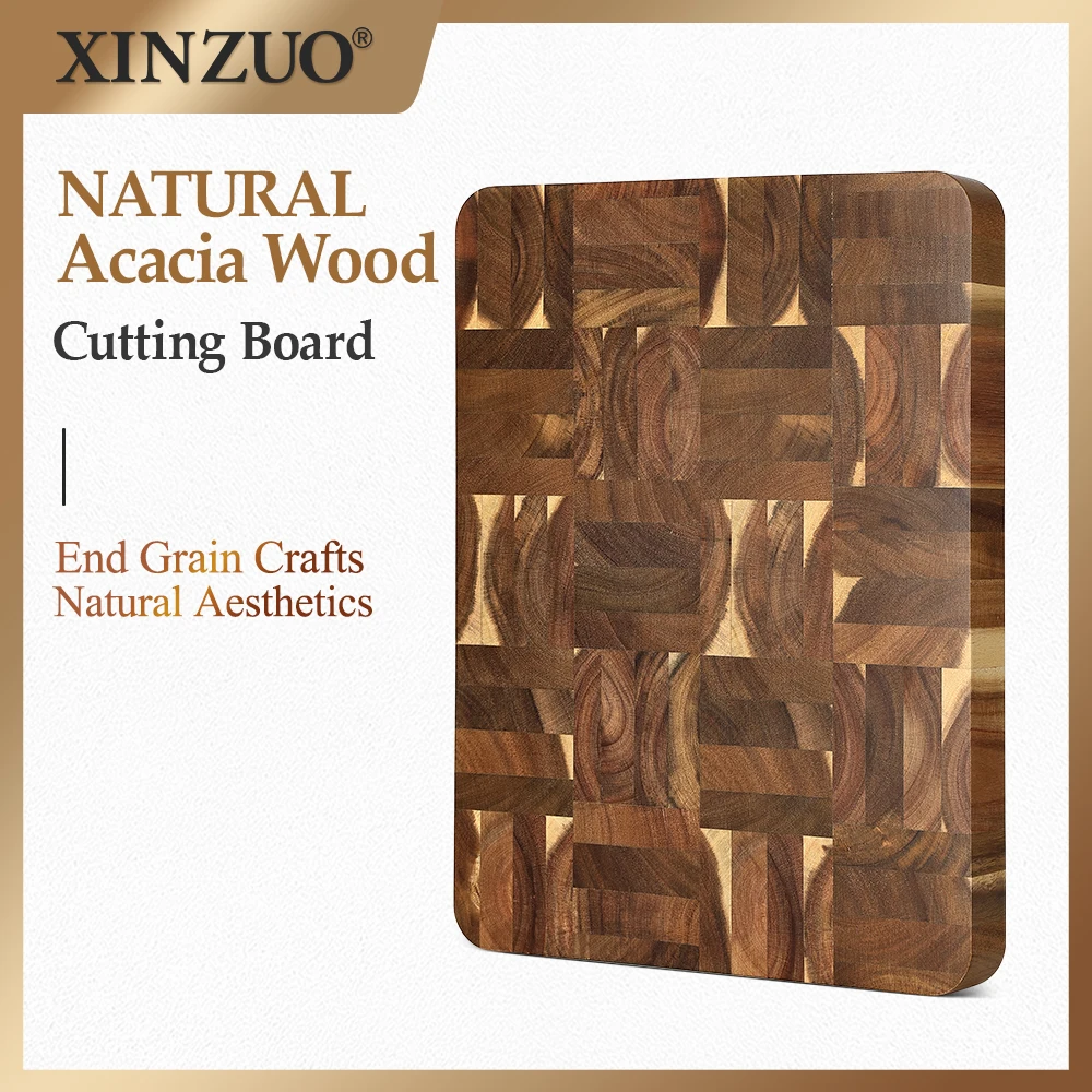 

XINZUO Home Kitchen Chopping Board 41*31*4.2cm Acacia Wood Chef's Chopping Board Robust And Practical Natural Aesthetics