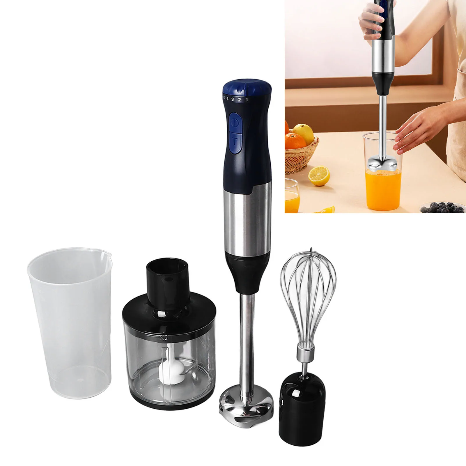 Electric Hand Mixer Blender 1000W 5 Speed Safe Stainless Steel Easy Operation Electric Whisk with Beater Head Bowl US 110V