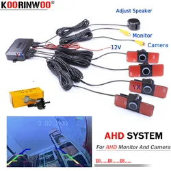 Koorinwoo Original Flat 16.5MM Sensors Parktronics For Cars AHD Parking Sensor Radar Detector Sounds Sysem For AHD Camera Rear