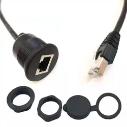 CAT5E 이더넷 방수 케이블, 수-암 패널 마운트 익스텐더, 방수 커넥터 익스텐션 코드, rj45 IP67