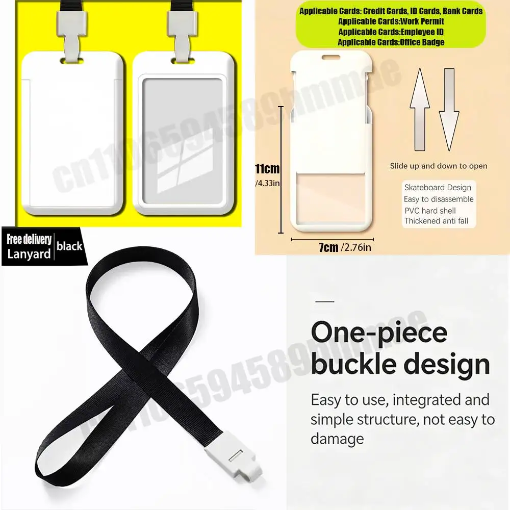 For Freya Skye Employee ID Card Holder Office Badge Work Student Bank Credit Hard Holders Case