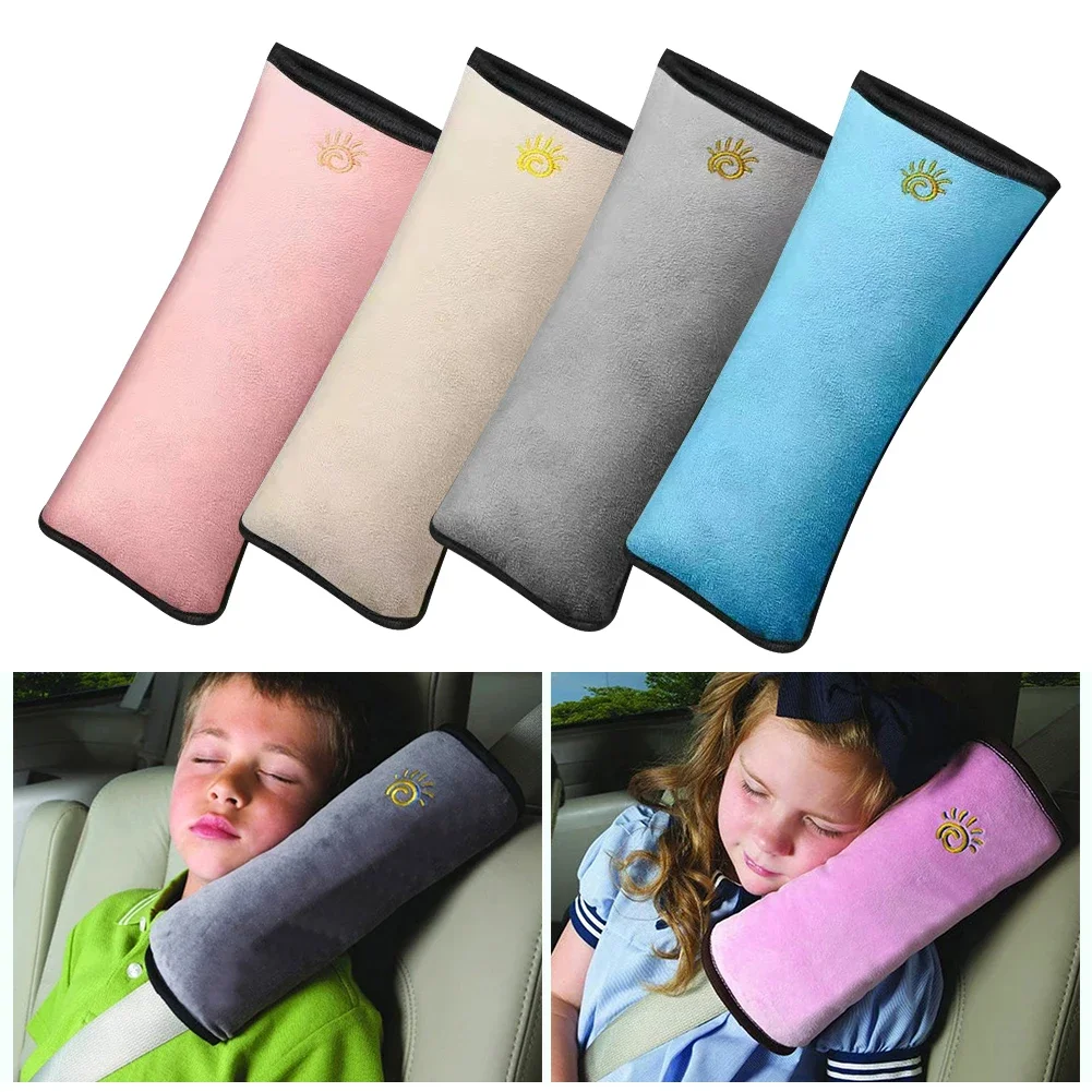 Coussin de ceinture de sécurité multicolore pour bébé, coussin de sécurité pour enfants, repose-sauna doux, auto, véhicule de voiture, protection initiée