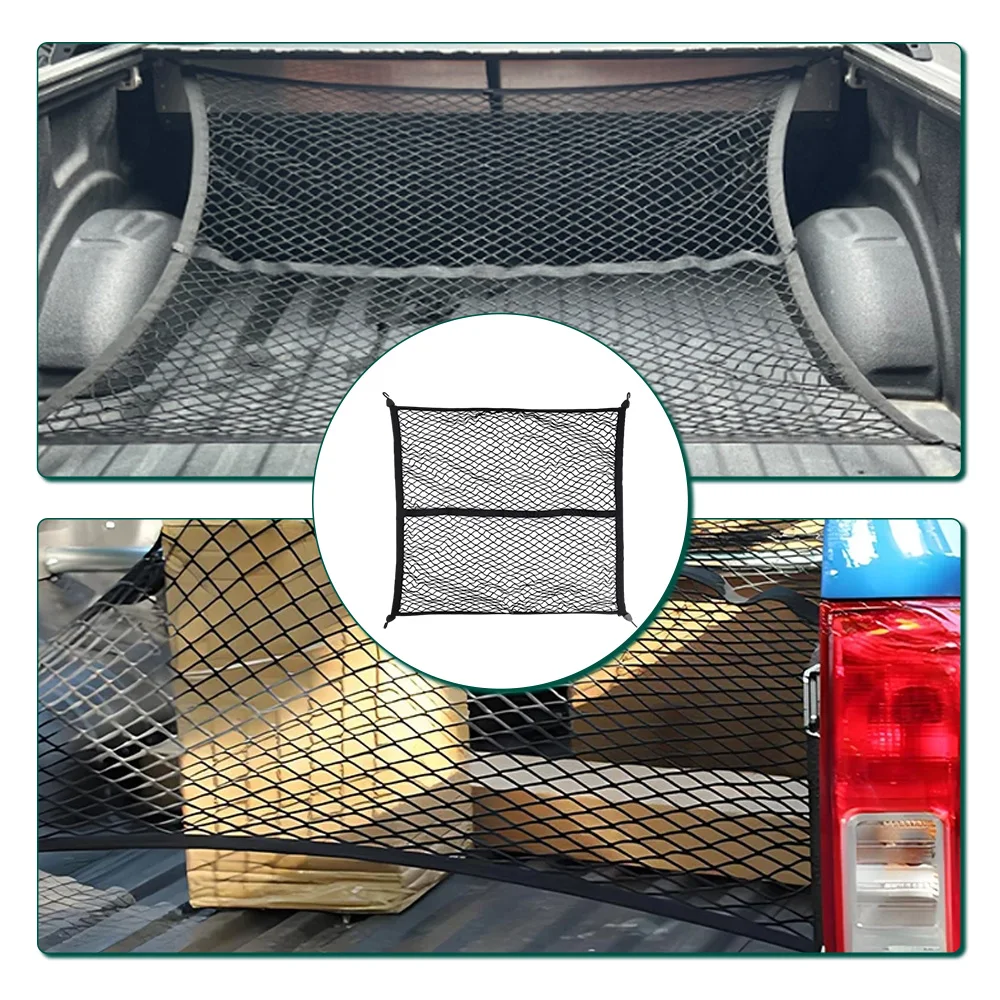 

Universal 1Set Trunk Elastic Storage Net For Most Pickup Truck Compartments Car Cargo Net Elastic Mesh Luggage Cargo Storage