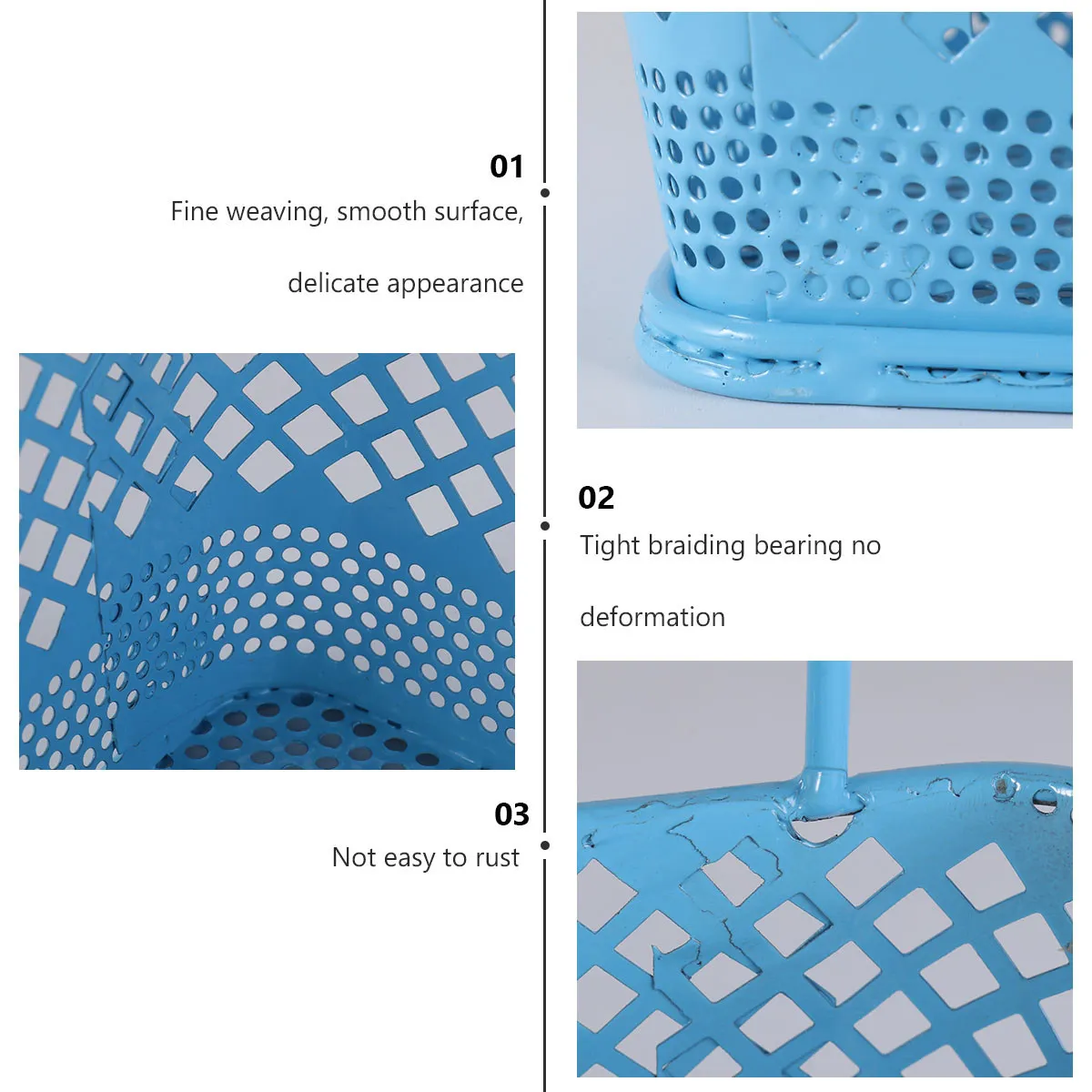 1Pcs Rectangular Hanging Iron Process Storage Basket Large Capacity Space Saving Easy Install No Drill Needed for Home Office