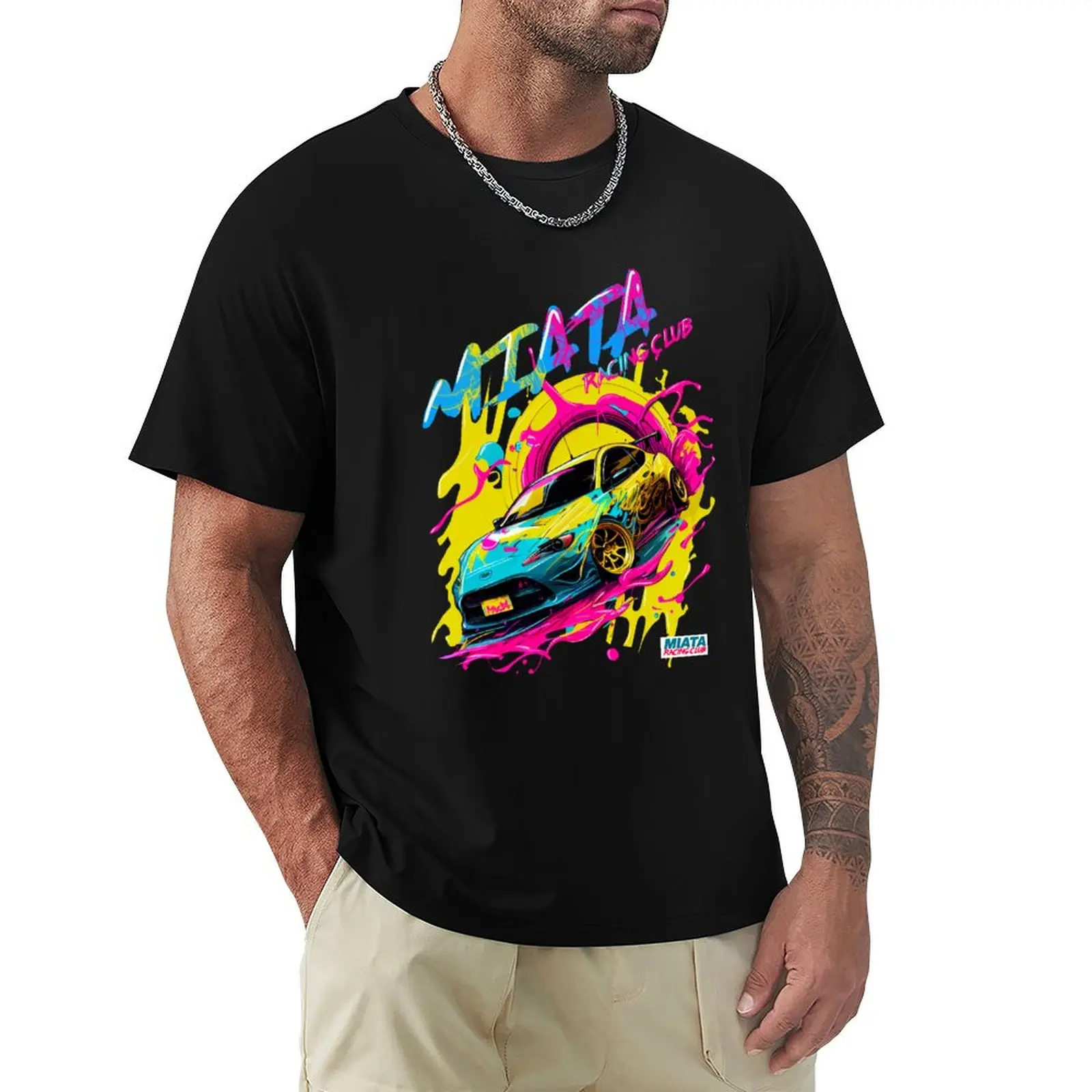 

Miata Racing Club T-Shirt rapper graphic tees hippie clothes oversized t shirt Short sleeve tee men