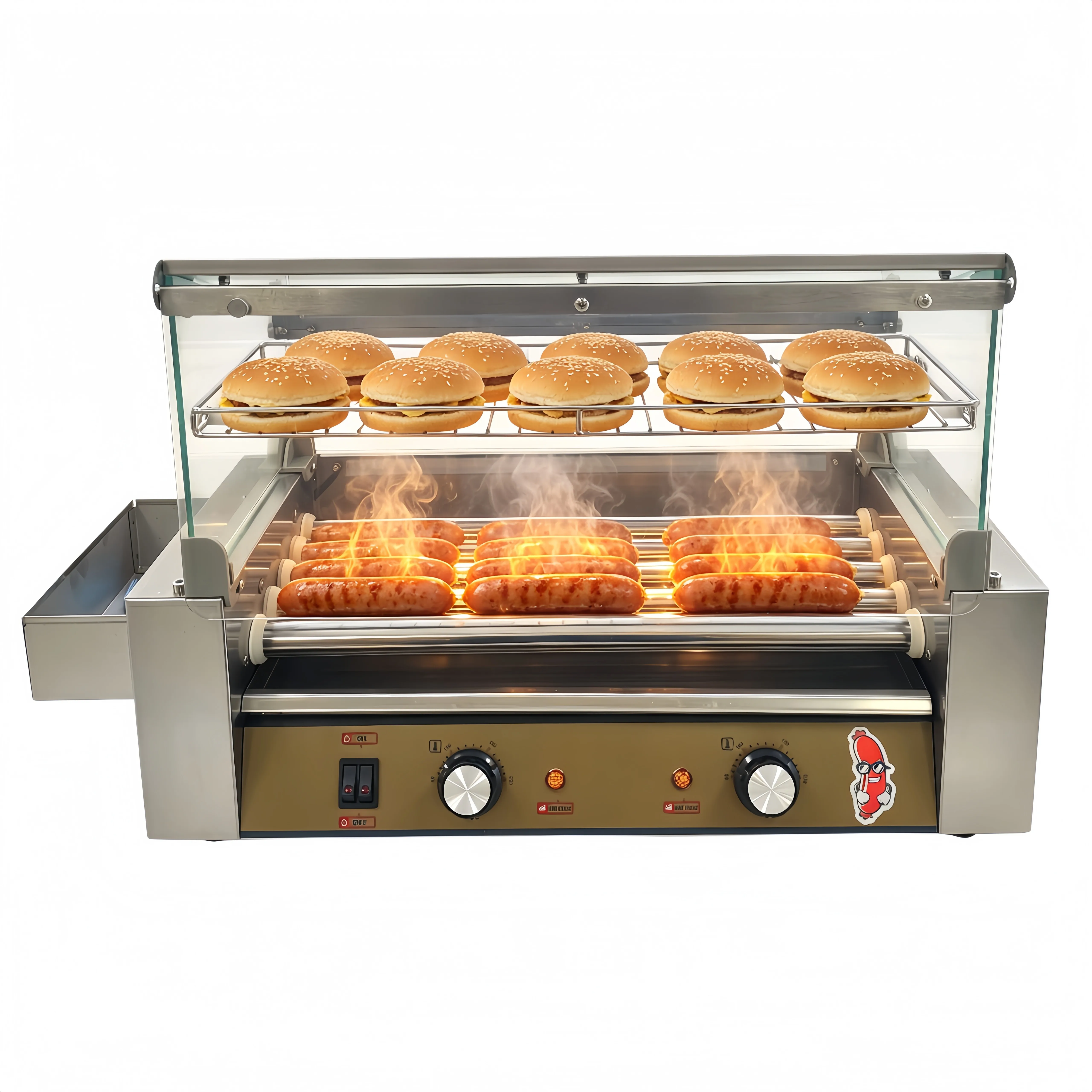 Camping Cooking Electric - 220V Electric Stainless Steel 5-roll Commercial