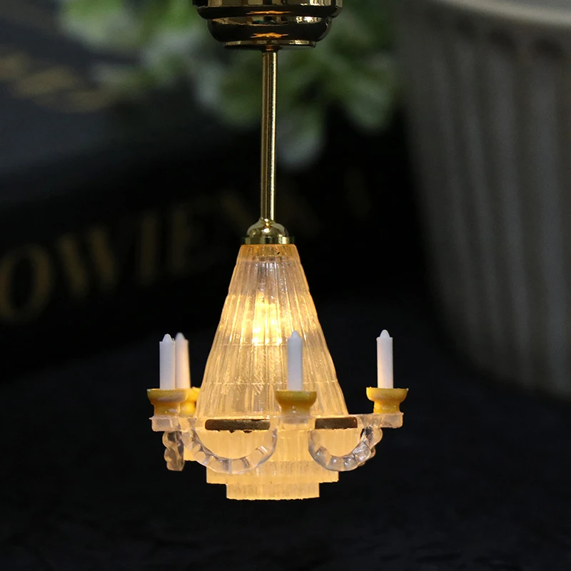 1:12 Dollhouse Miniature Ceiling Lamp LED Lamp Wall Light Living Room Decor Toy