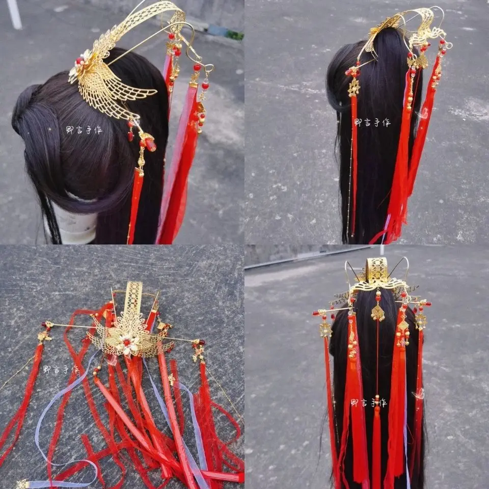 Tian Guan Ci Fu Xielian Prince Crown Prince Joyful God Cos Hair Crown Prince Ancient Wind Sword Yingluo Ear Clip