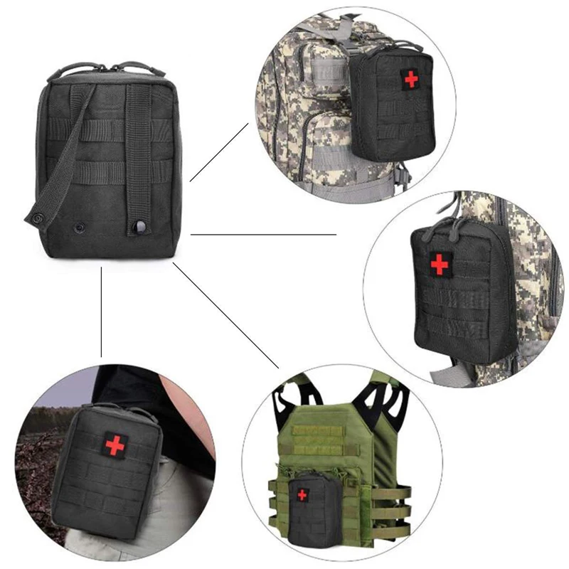 Camping Bag Survival First Aid Kit Bag Medical Waist Pack Emergency Travel Camping Oxford  Molle Pouch