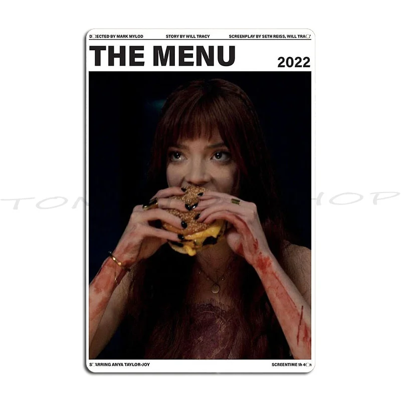 The Menu Movie Blurred Minimal Metal Sign Retro Kitchen Painting Home Personalized Tin Sign Poster