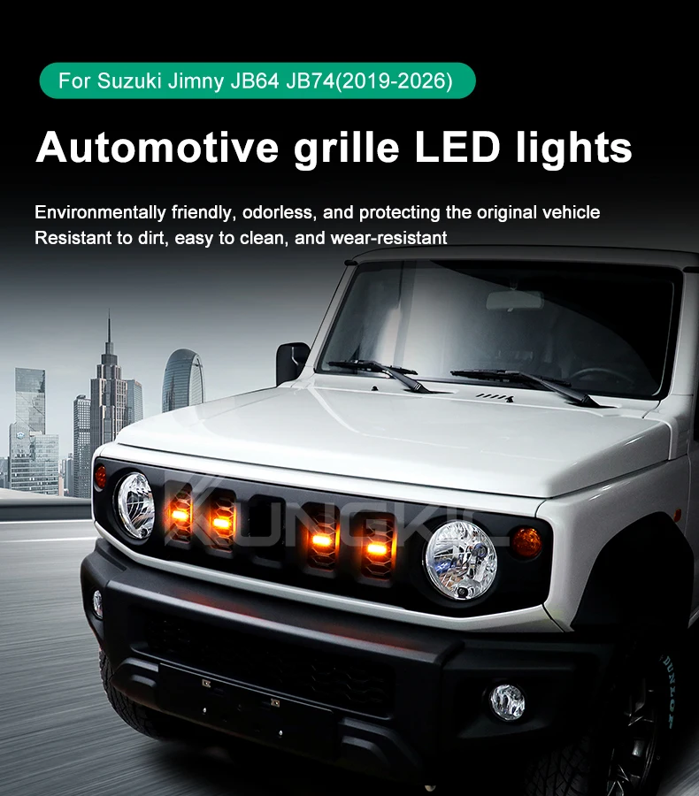 Für 2019 2020 2021 2022 2023 2024 2025 2026 Suzuki Jimny JB64 JB74 Auto LED Frontgrill-Leuchten Externe Grill-Lampen – Detail 2