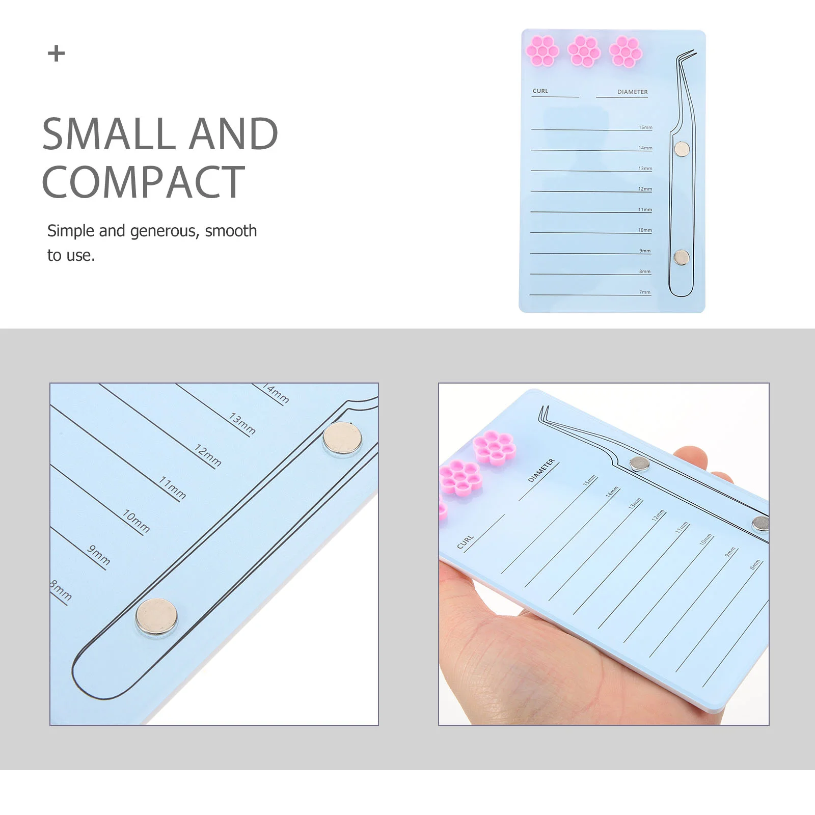 Magnetic Eyelash Board ขนตาปลอม Extension เครื่องมือ Grafting ผู้ถือถาดปลอม