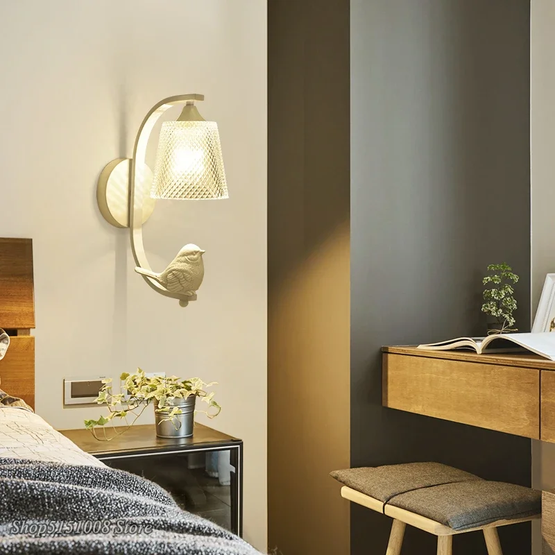 

Nordic Modern Bird Wall Lamps LED Bedroom Bedside Lamp Living Room Corridor Decoration Sconce Wall Lights Sconce Home Art Decor