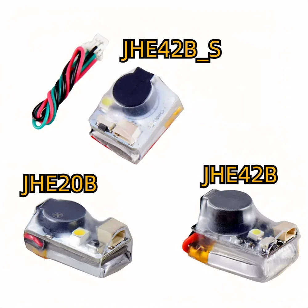 JHE42B 42B-S JHE20B mini 110DB Buzzer FPV Finder Bateria embutida com luz LED para RC Drone F4 Peças de controlador de vôo Vifly