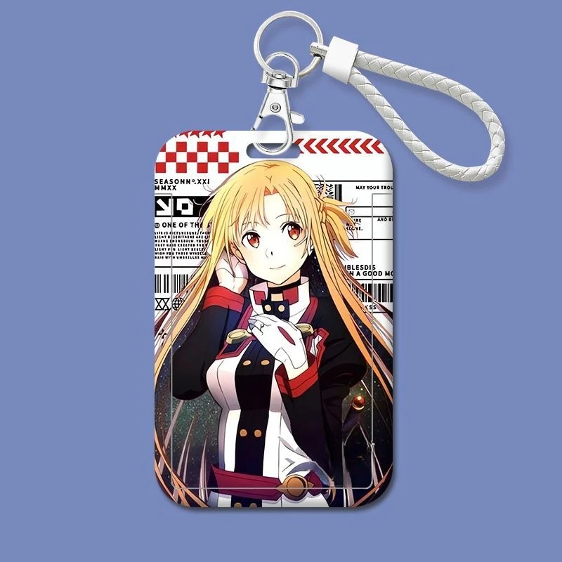 Custodia protettiva per carta Asuna Sword Art Online, custodia protettiva per carta di controllo accessi per documenti d'identità, campus creativo di alto valore