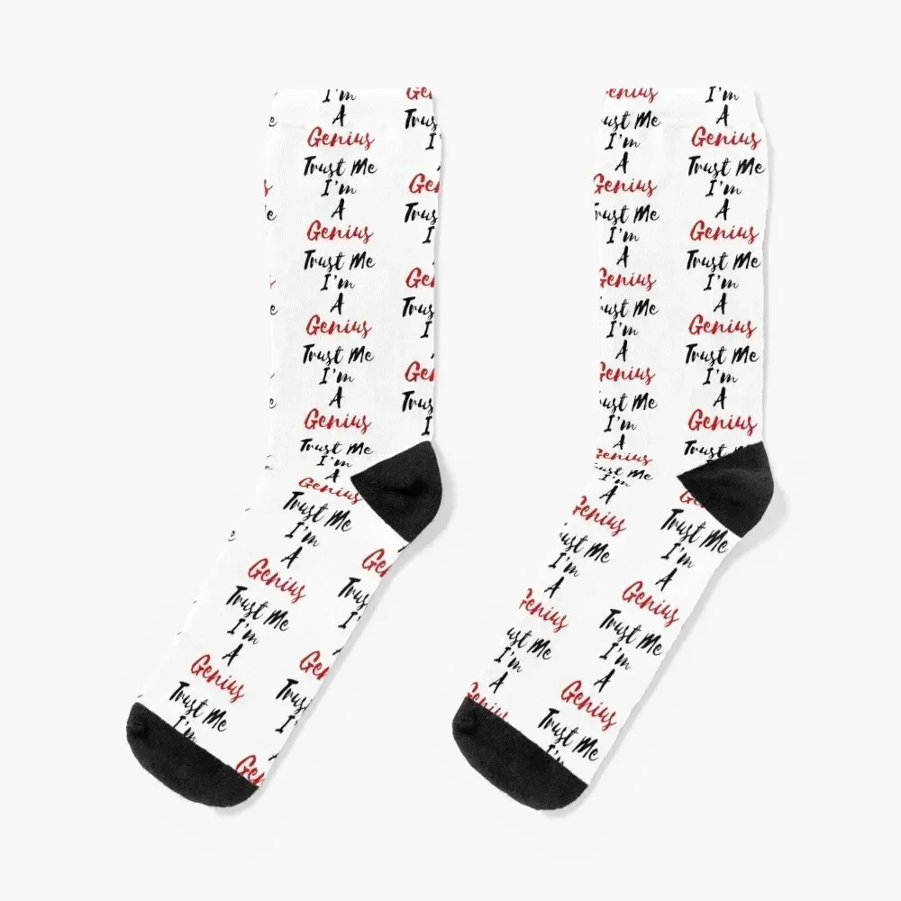 ثق بي، جوارب I'm A Genius Socks الفاخرة المضادة للانزلاق كروسفيت للرجال والنساء