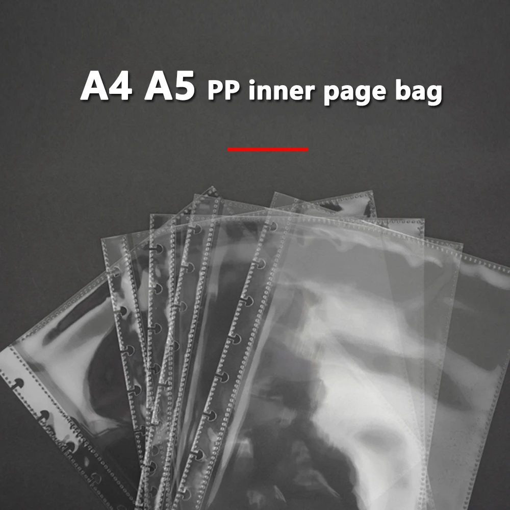 

Sheet Protectors Transparent Folder 25Pcs A4 A5 Plastic Punched Pockets Folders Filing Mushroom Hole Loose Leaf Documents