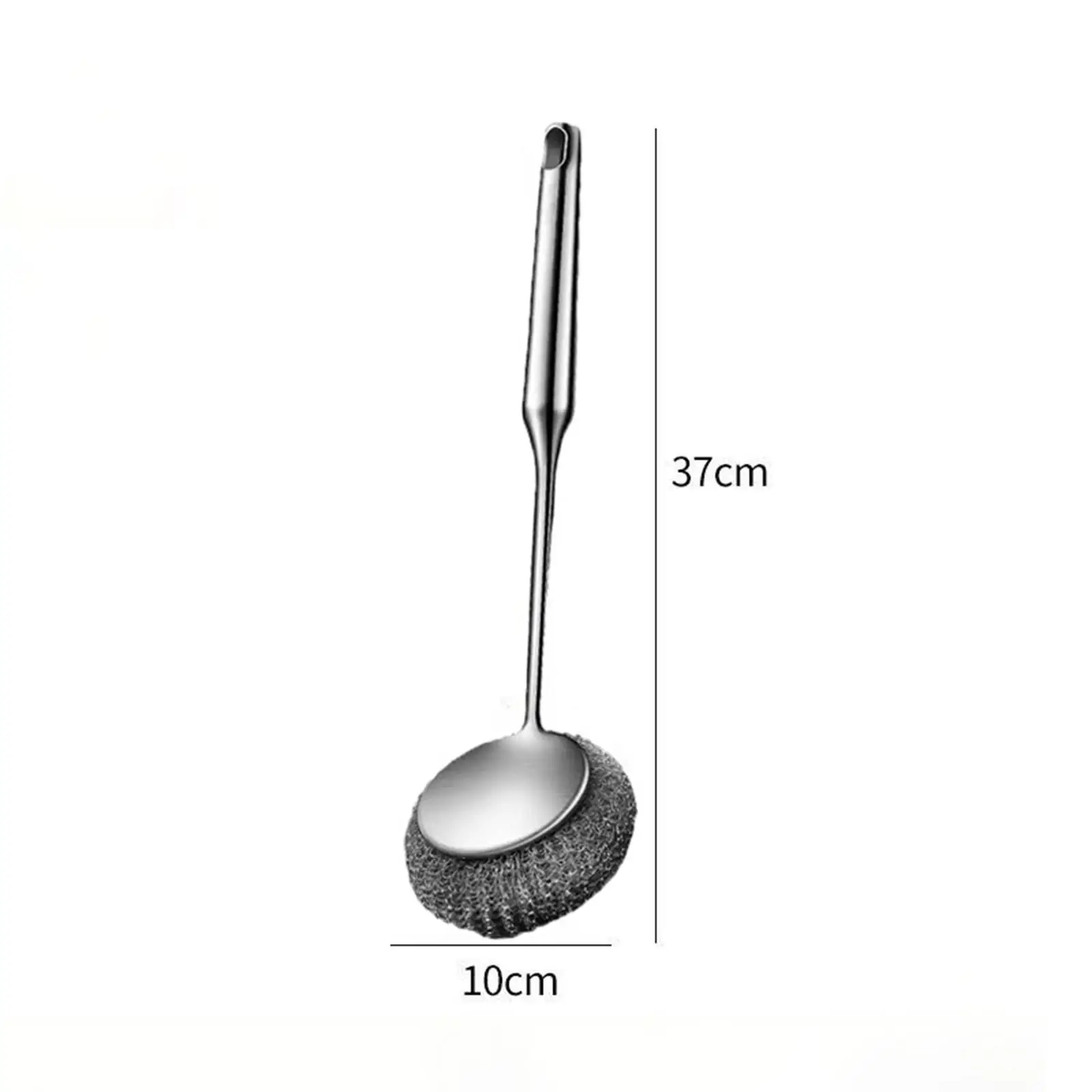 Stainless Steel Sponges Scourer with Handle Kitchen Cleaning Brush for Pots and Pans Countertops Bowls Bathroom Kitchens