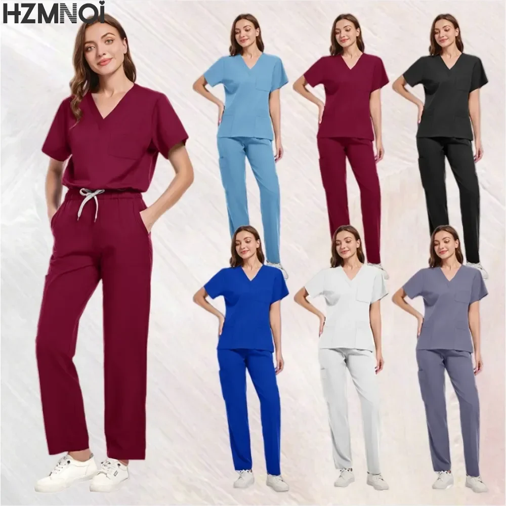 

Fashionable Scrub Designs Women Jogger Clinic Nurse Uniforms Medical Dentistry Nursing Scrubs Uniforms Sets Hospital Uniforms