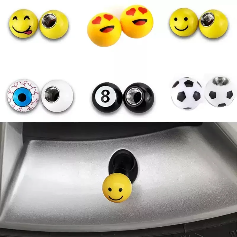 Car tires, valve caps, bicycles, motorcycles, cute expressions, valve core covers, personalized decoration and modification