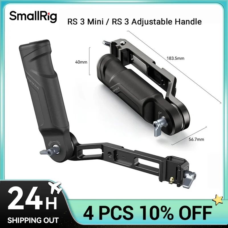 SmallRig RS 3 / RS 3 Mini Adjustable Handle Sling Handgrip for DJI RS 3 / RS 3 Mini Gimbal Handheld Stabilizer,with NATO Clamp