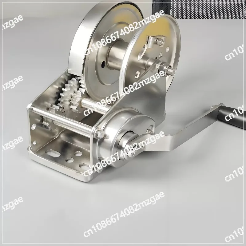 304 Stainless Steel Two-way Self-locking Hand Crank Manual Winch