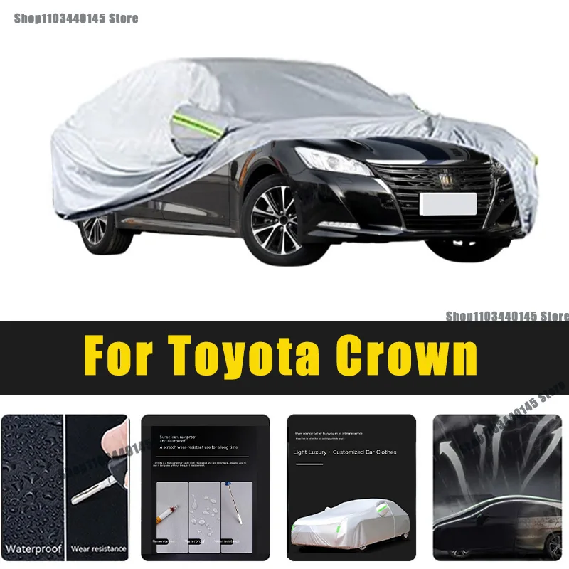 

Full Car Covers Outdoor Sun UV Protection Dust Rain Snow Oxford cover Protective For Toyota Crown Accessories car umbrella