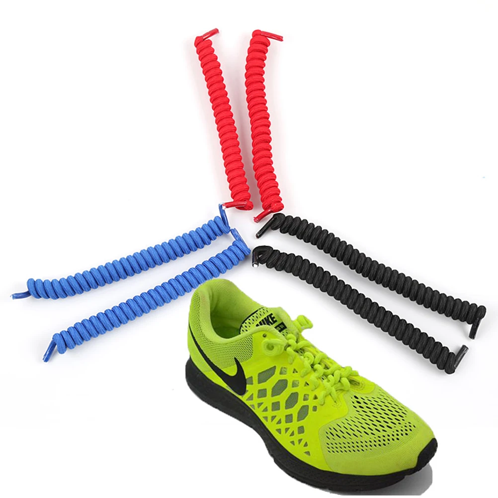 

6 Pcs Elastic Shoelace Set Rubber Laces Adjustable Elasticity Silicone Sports Shoes Accessories Stretchy
