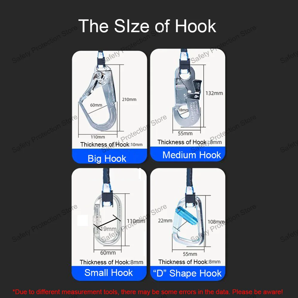 Work Safety Harness Belt Rope Fall Arrestor Self-locking Self-Retracting Lanyard Anti Fall Speed Difference Heavy Duty Lifeline