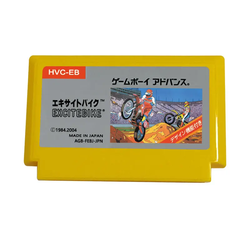 Excitebike 8 Bit Game Cartridge For 60 Pin TV Game Console Japanese version