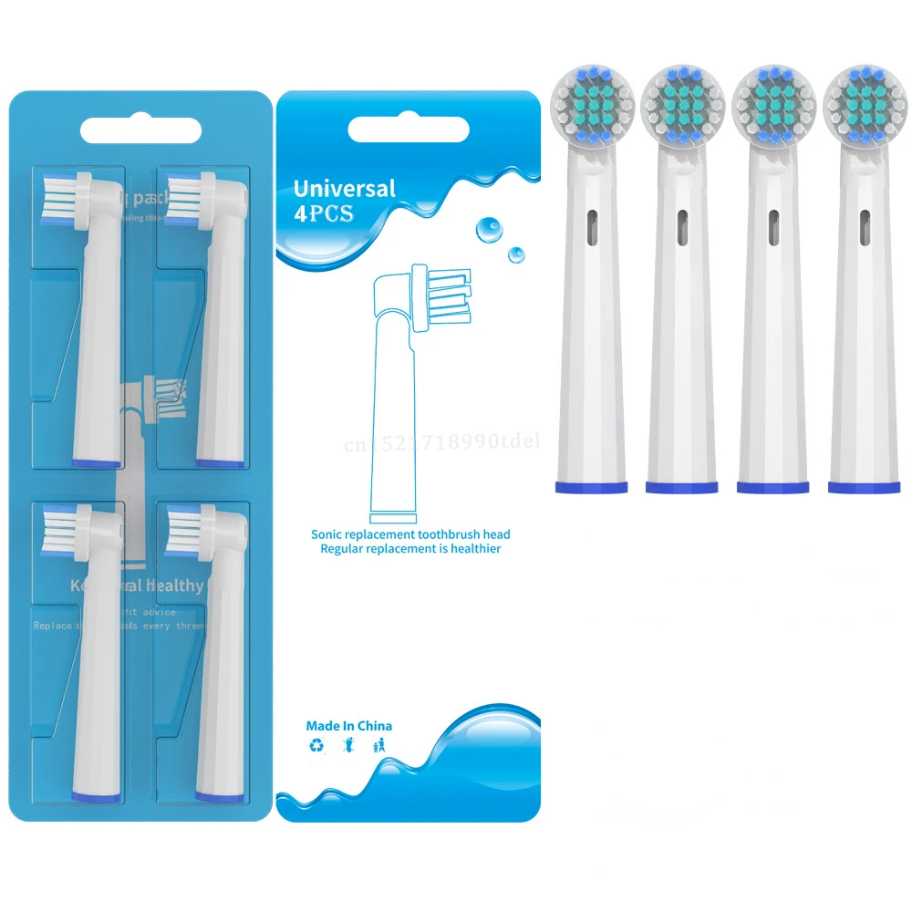 POM cabeças substituição para Oral B 3D, macio-cerdas, 4 cores, 4pcs por conjunto