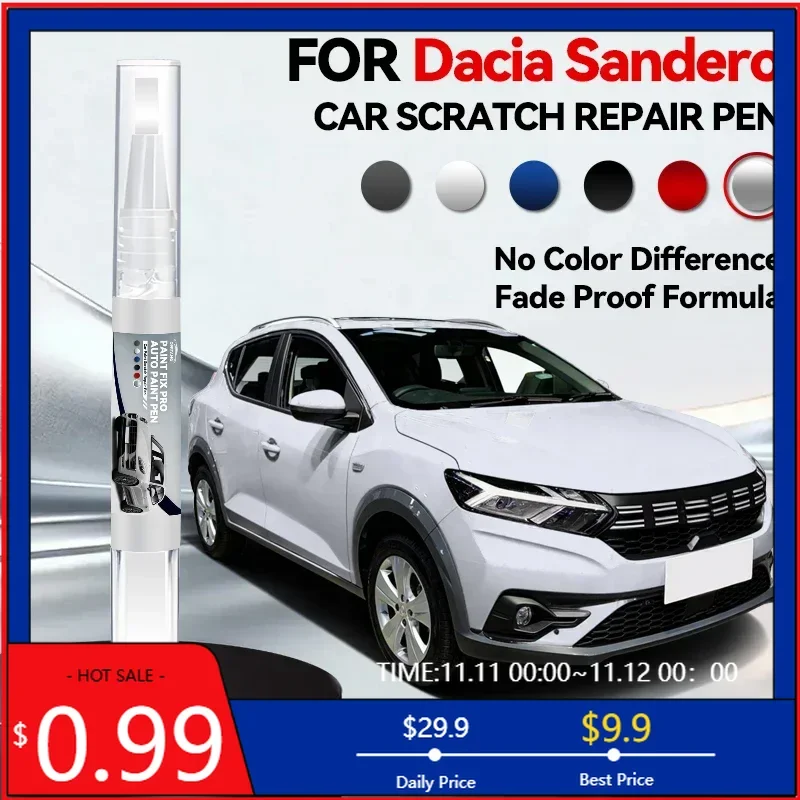 Lápiz Reparador de Pintura para Automóviles, Exclusivo para Dacia Sandero 2008-2025, Accesorios para Reparación de Arañazos en la Pintura, Azul, Verde, Gris