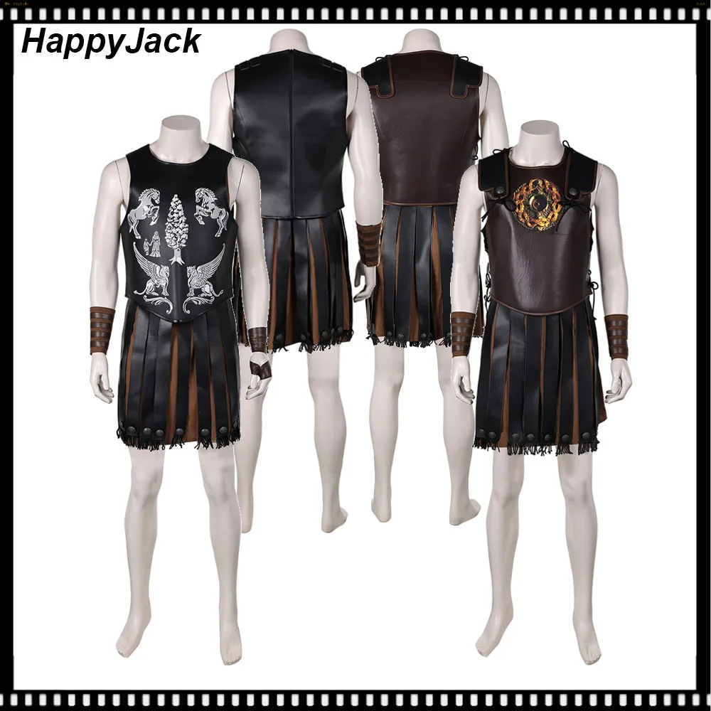 Traje de Cosplay de Lucius para hombres adultos, trajes de película, gladiador, juego de rol, ropa de batalla, traje elegante para fiesta de Carnaval y Halloween