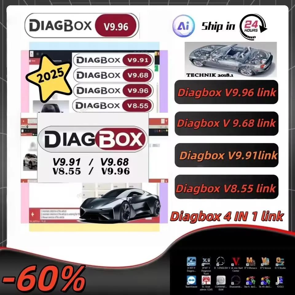 2022 último DiagBox V9.91 V9.68 V9.98 V8.55 Lexia-3 Diagbox para Citroen para herramienta de diagnóstico de Peugeot hasta